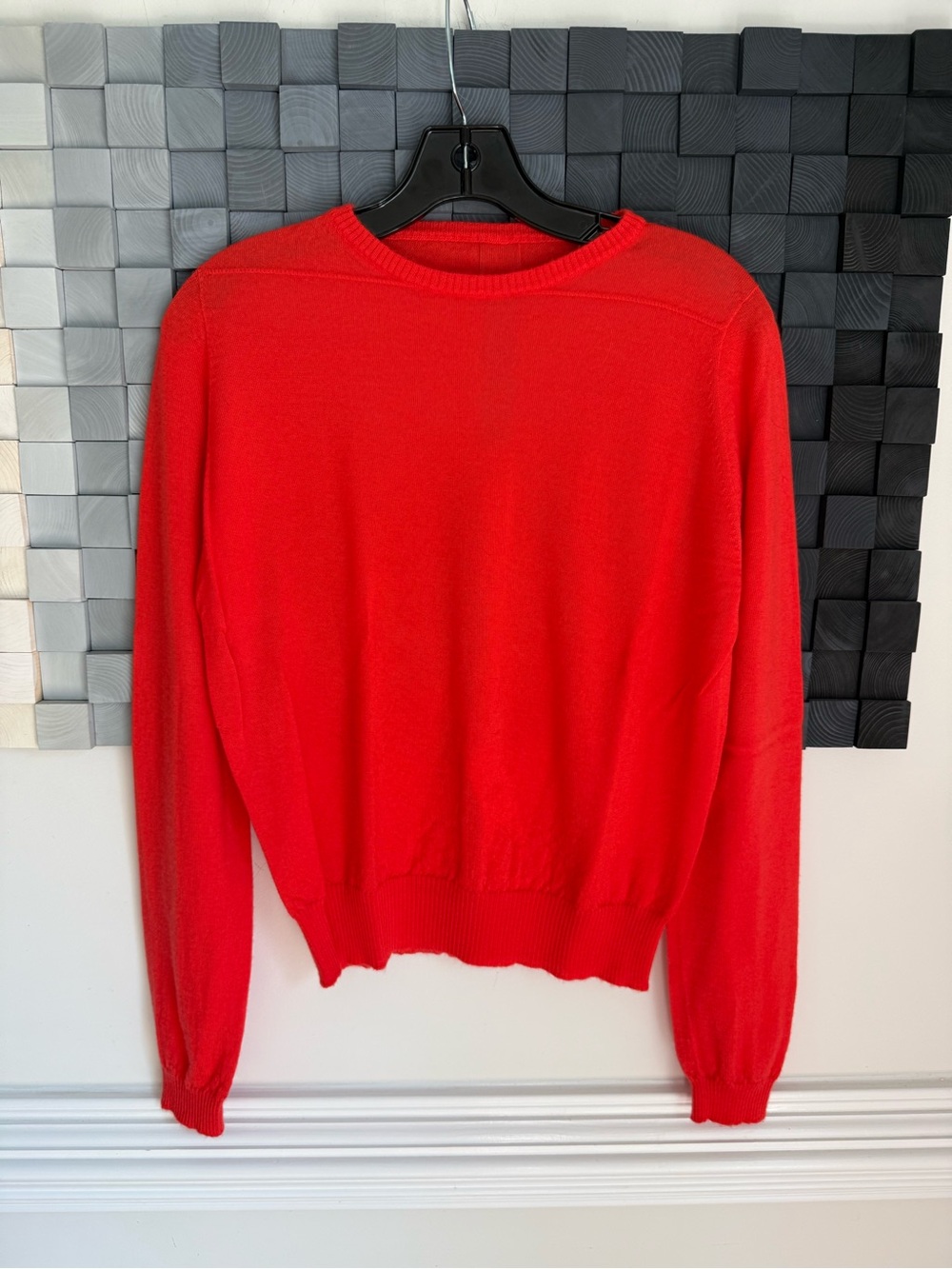 Rick Owens Coral Cashmere Crewneck Sweater